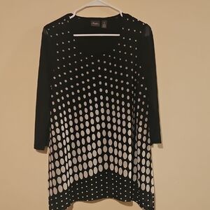 Chico's Black and White Dot Tunic